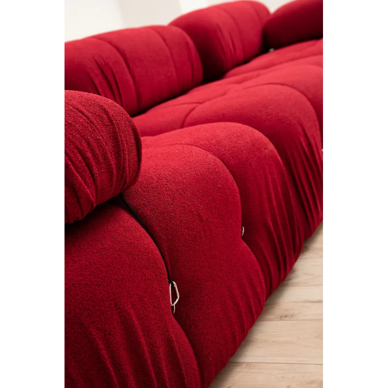 Canapea Tip Coltar Bubble Corner ( L1-O1-1R -Puf) - Red  - 5