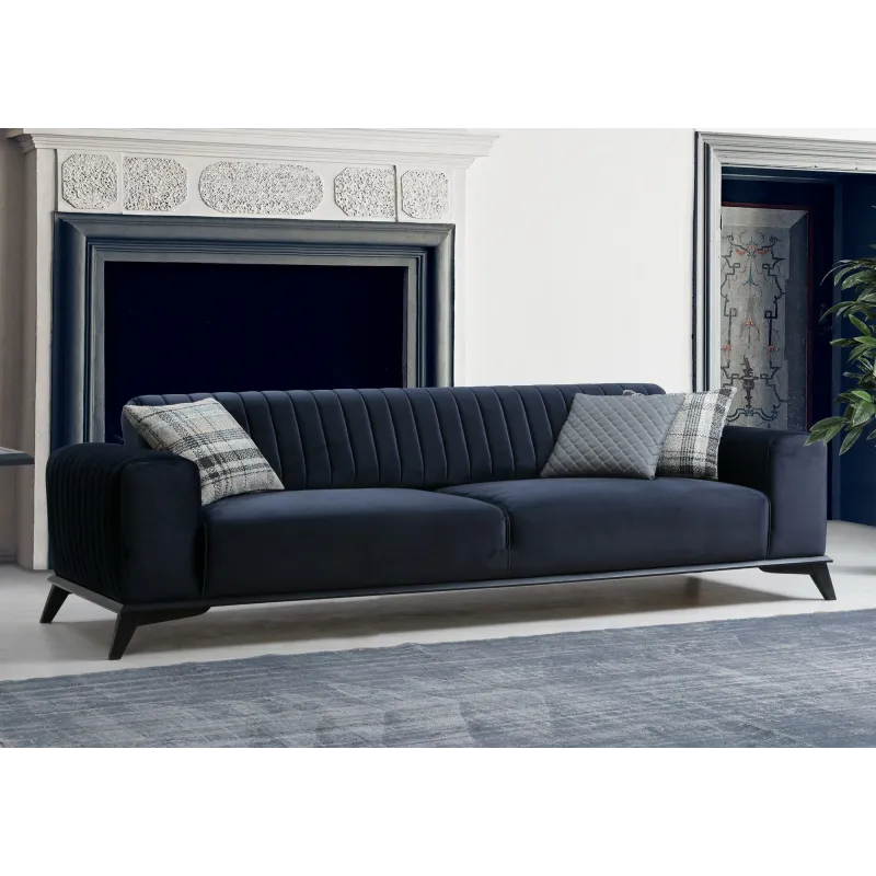 Canapea 3 Locuri Lisa - Navy Blue  - 1