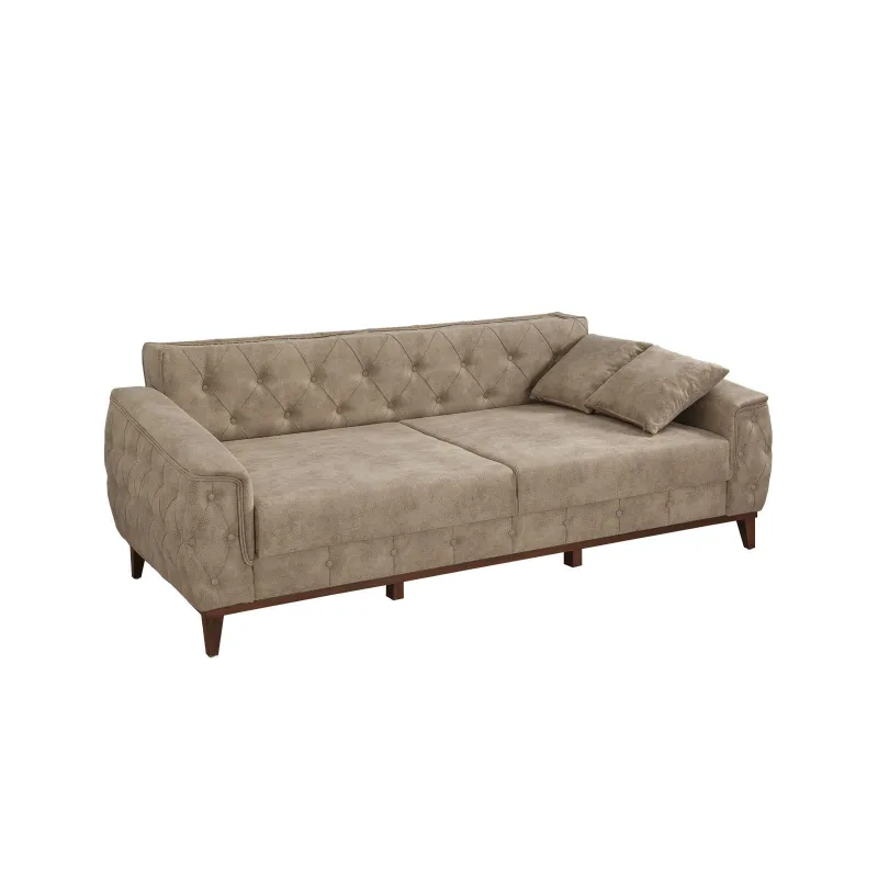 Canapea Tapitata cu 3 Locuri Marta - Cream 225 X 85 X 94  - 5