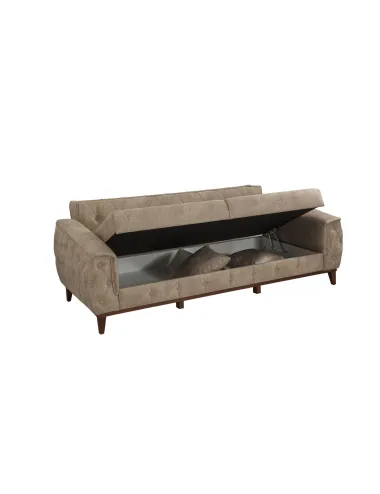 Canapea Tapitata cu 3 Locuri Marta - Cream 225 X 85 X 94  - 6