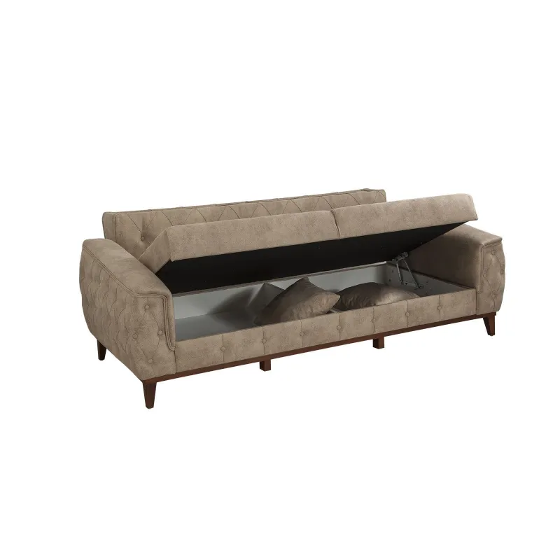 Canapea Tapitata cu 3 Locuri Marta - Cream 225 X 85 X 94  - 6
