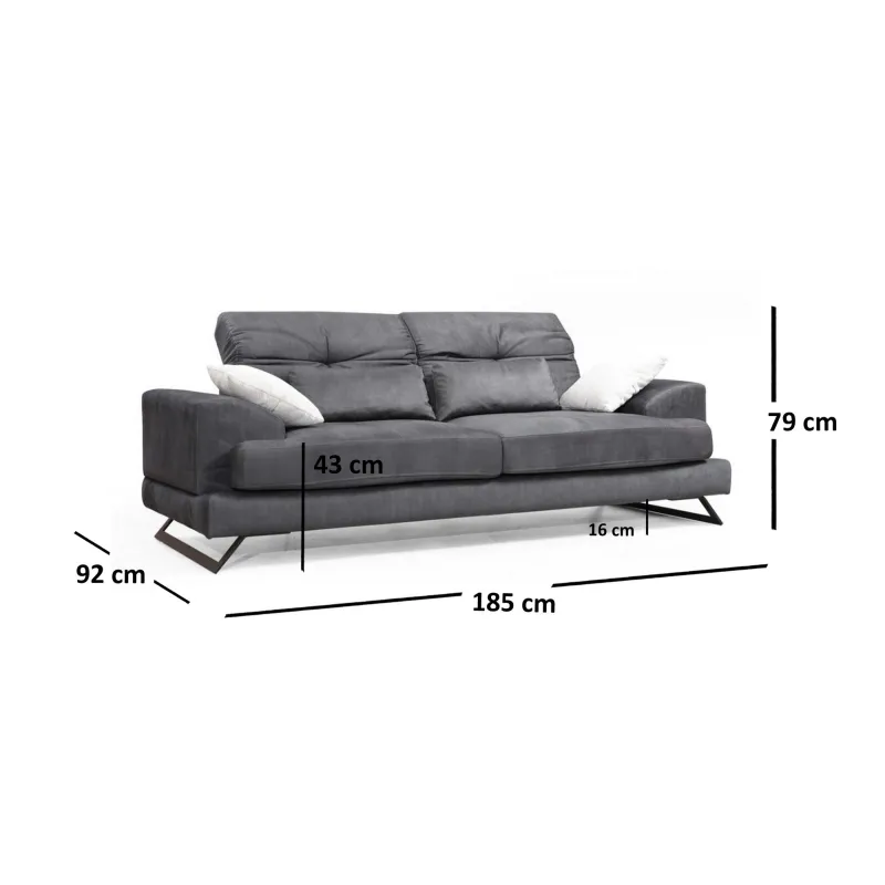Canapea cu 2 Locuri si Spatar Reglabil Frido 2 Seater  - 4
