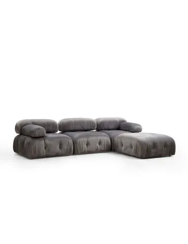 Canapea Tip Coltar Bubble Corner ( L1-O1-1R -Puf) - Grey - 2