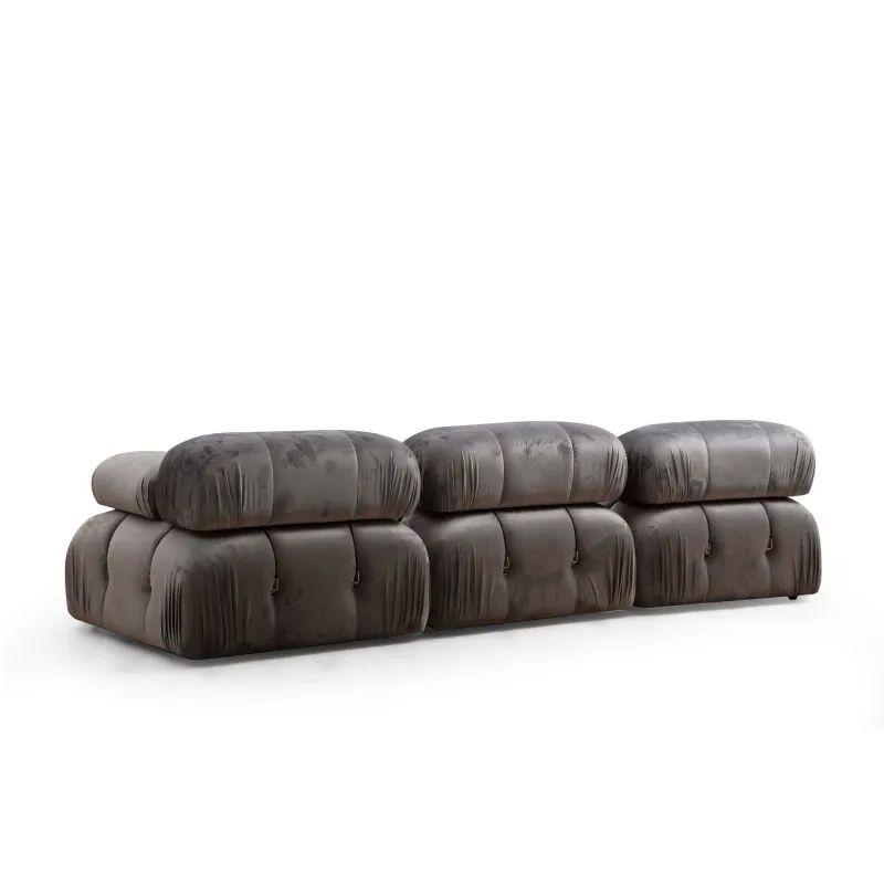Canapea Tip Coltar Bubble Corner ( L1-O1-1R -Puf) - Grey  - 3