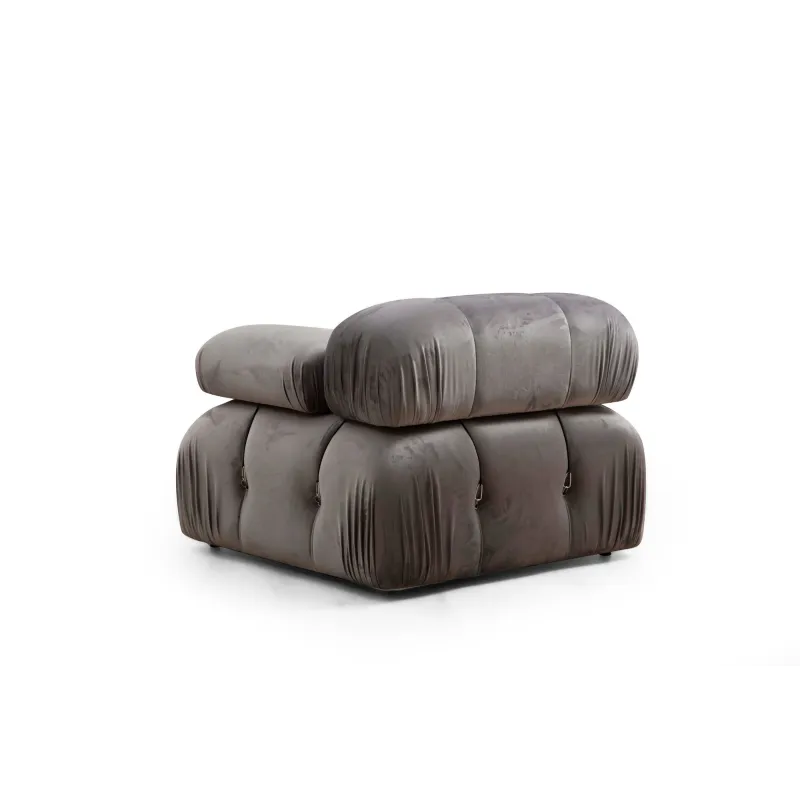 Canapea Tip Coltar Bubble Corner ( L1-O1-1R -Puf) - Grey  - 4