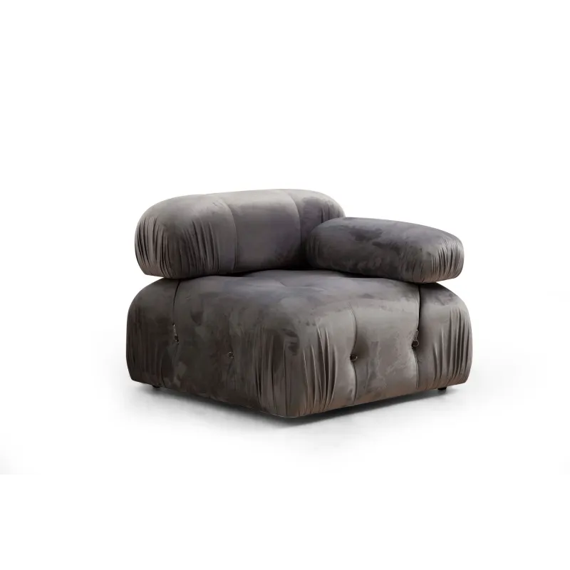 Canapea Tip Coltar Bubble Corner ( L1-O1-1R -Puf) - Grey  - 5