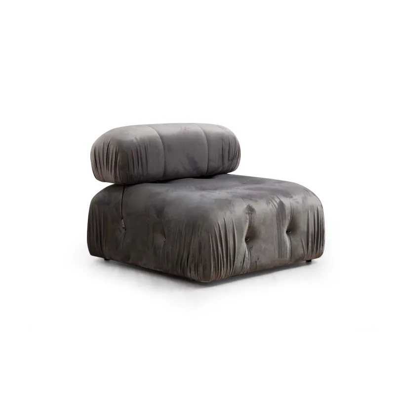 Canapea Tip Coltar Bubble Corner ( L1-O1-1R -Puf) - Grey  - 6