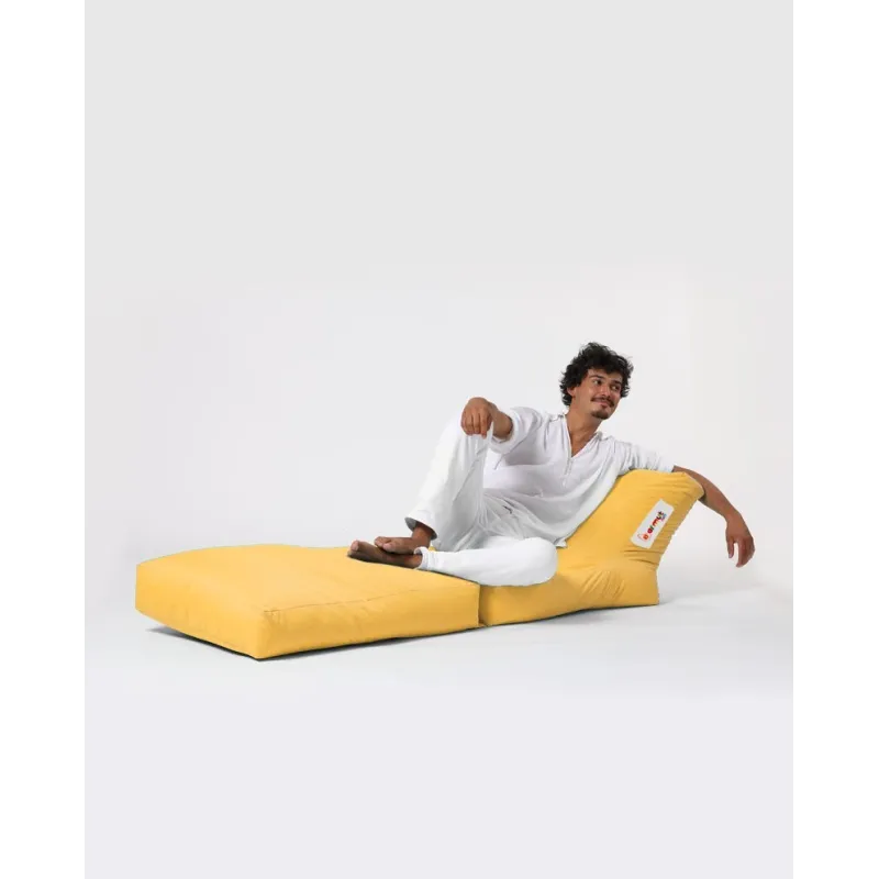 Fotoliu de Plaja Puf Bean Bag Siesta Sofa Bed Pouf - Yellow  - 1