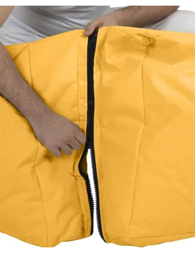 Fotoliu de Plaja Puf Bean Bag Siesta Sofa Bed Pouf - Yellow  - 4