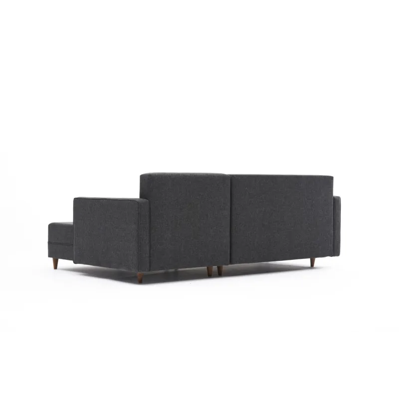 Canapea Tip Coltar Tapitat Aydam Right - Anthracite  - 5