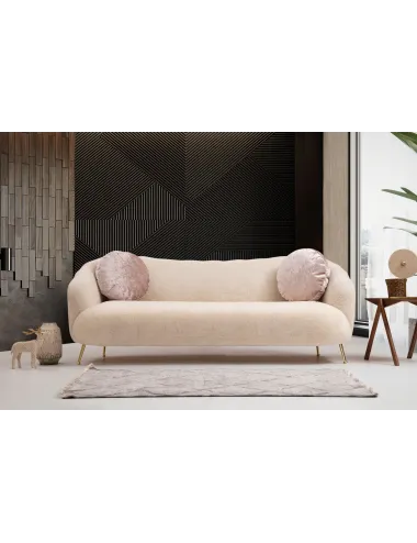 Canapea cu 3 Locuri Istiridye - Beige 215 X 90 X 80 - 1
