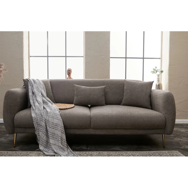 Canapea Tapitata cu 3 Locuri Simena - Grey  - 1