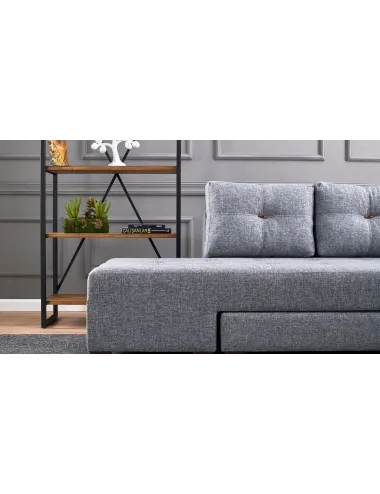 Canapea Tip Coltar Extensibil Manama Corner Sofa Bed Right - Grey  - 3