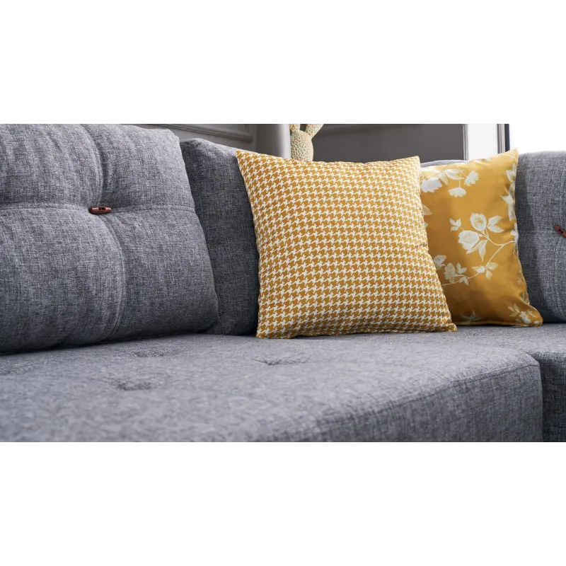 Canapea Tip Coltar Extensibil Manama Corner Sofa Bed Right - Grey  - 4
