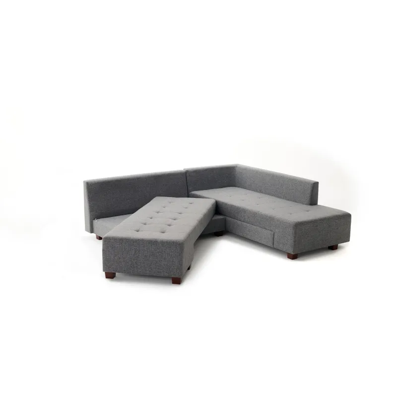 Canapea Tip Coltar Extensibil Manama Corner Sofa Bed Right - Grey  - 5