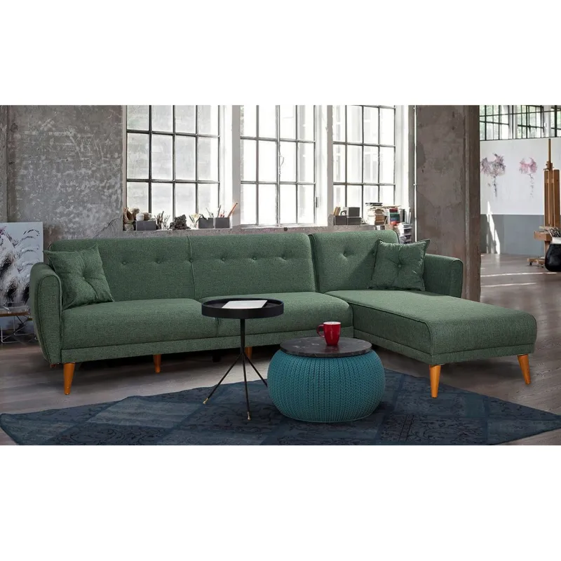 Canapea Tip Coltar Aria Corner - Green  - 1