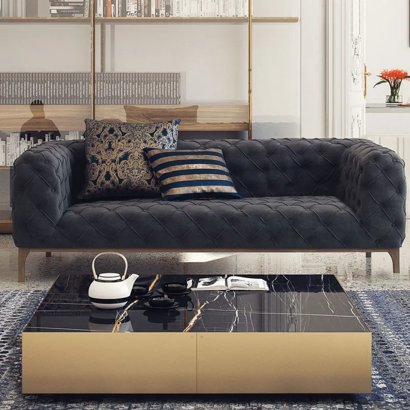 Canapea Tapitata Moderna 2 Locuri Fashion - Grey  - 1