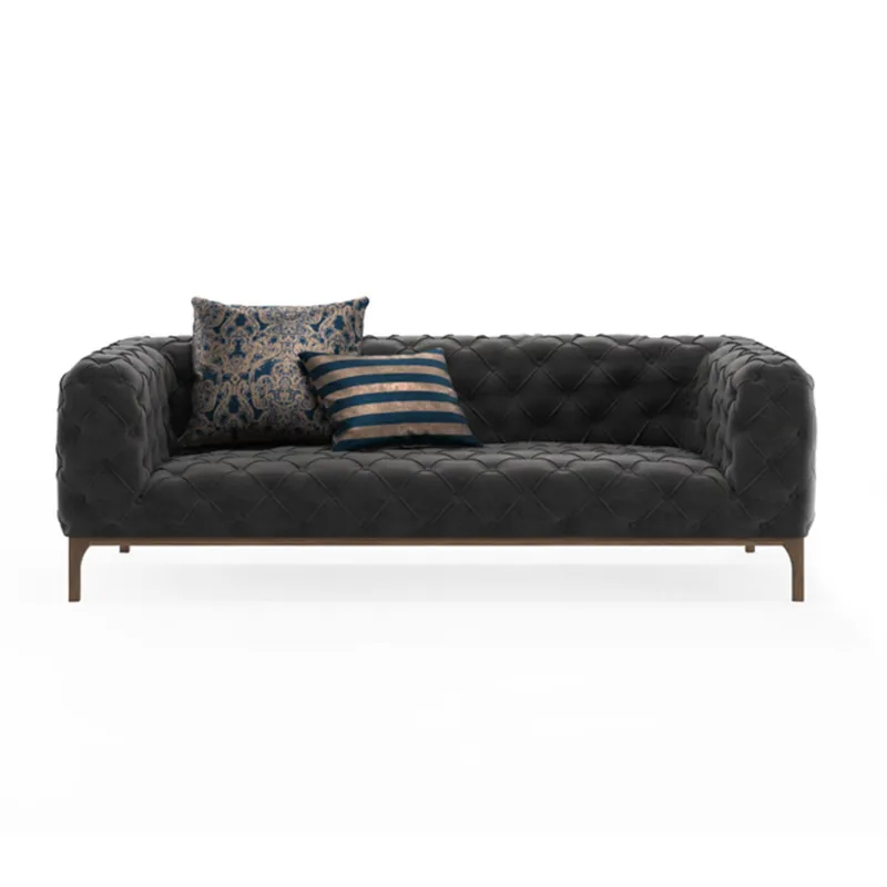 Canapea Tapitata Moderna 2 Locuri Fashion - Grey  - 2