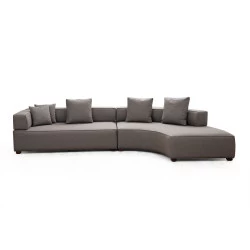 Canapea Tip Coltar Tapitat Modern Gondol-1 (L3-CHL) - Grey  - 2