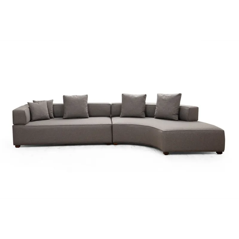 Canapea Tip Coltar Tapitat Modern Gondol-1 (L3-CHL) - Grey  - 2