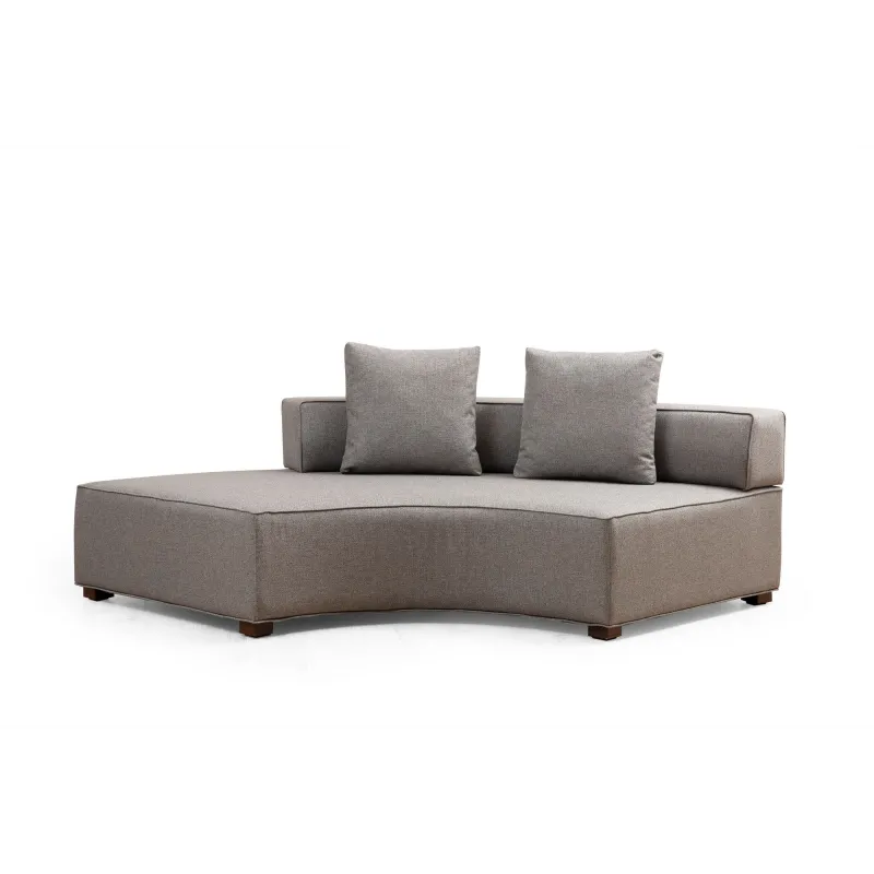 Canapea Tip Coltar Tapitat Modern Gondol-1 (L3-CHL) - Grey  - 4
