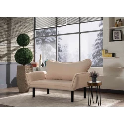 Canapea cu 2 Locuri Chatto - Cream 140 X 70 X 65 - 1