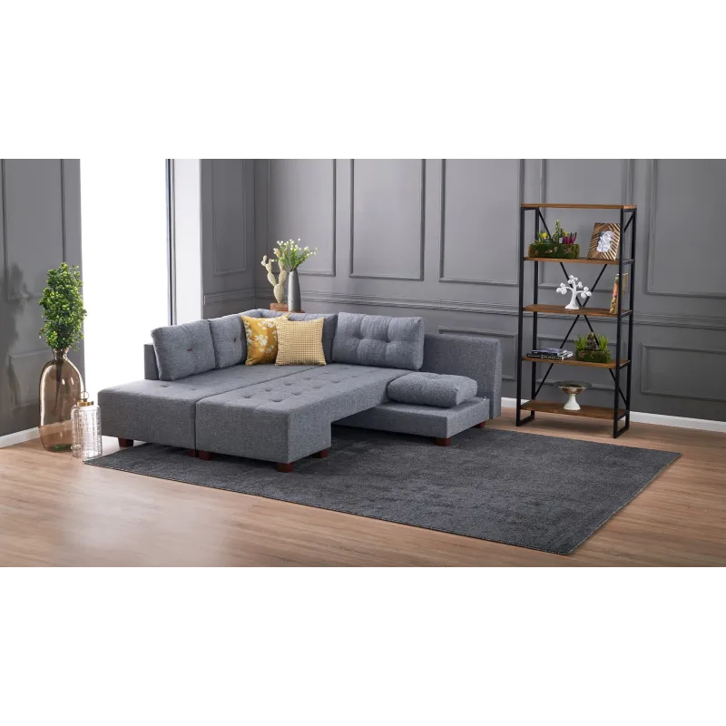 Canapea Tip Coltar Manama Corner Sofa Bed Left - Grey  - 2