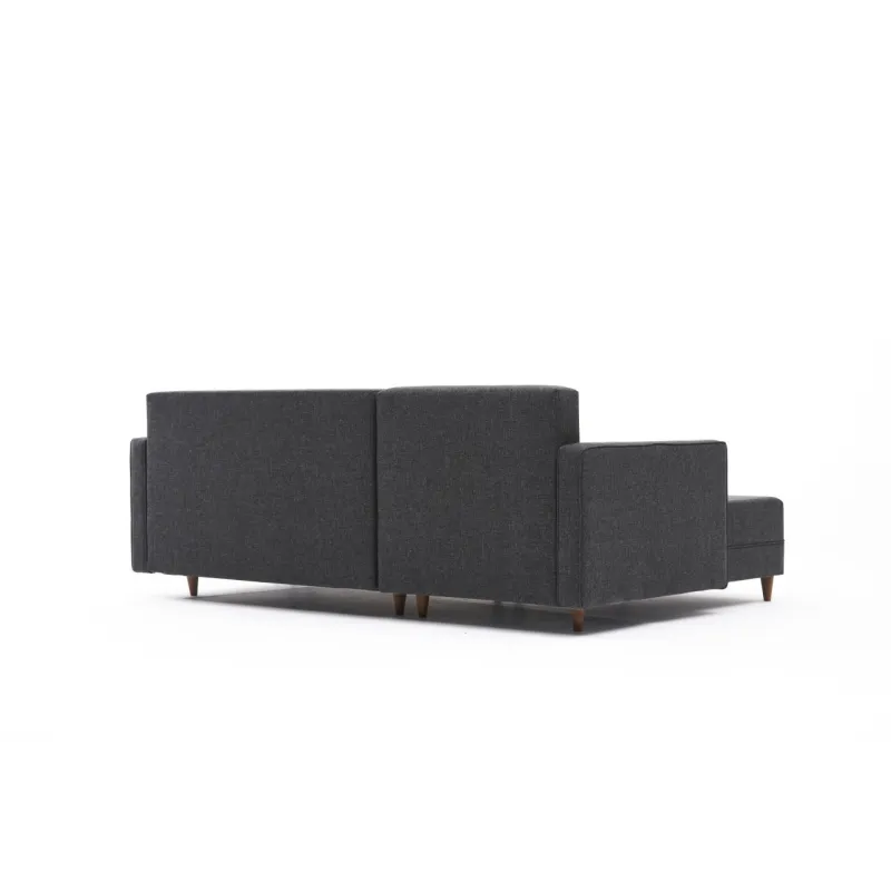 Canapea Tip Coltar Tapitat Aydam Left - Anthracite  - 6