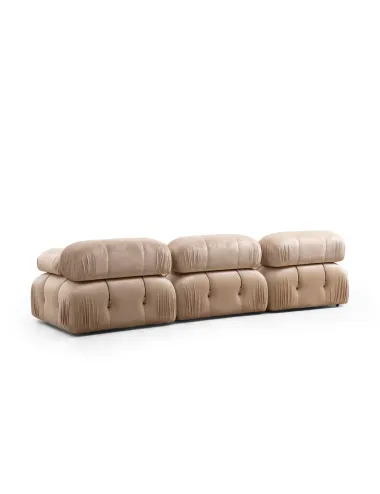 Canapea cu 3 Locuri Bubble 3 Seater ( L1-O1-1R) - Velvet 288 X 95 X 75  - 2