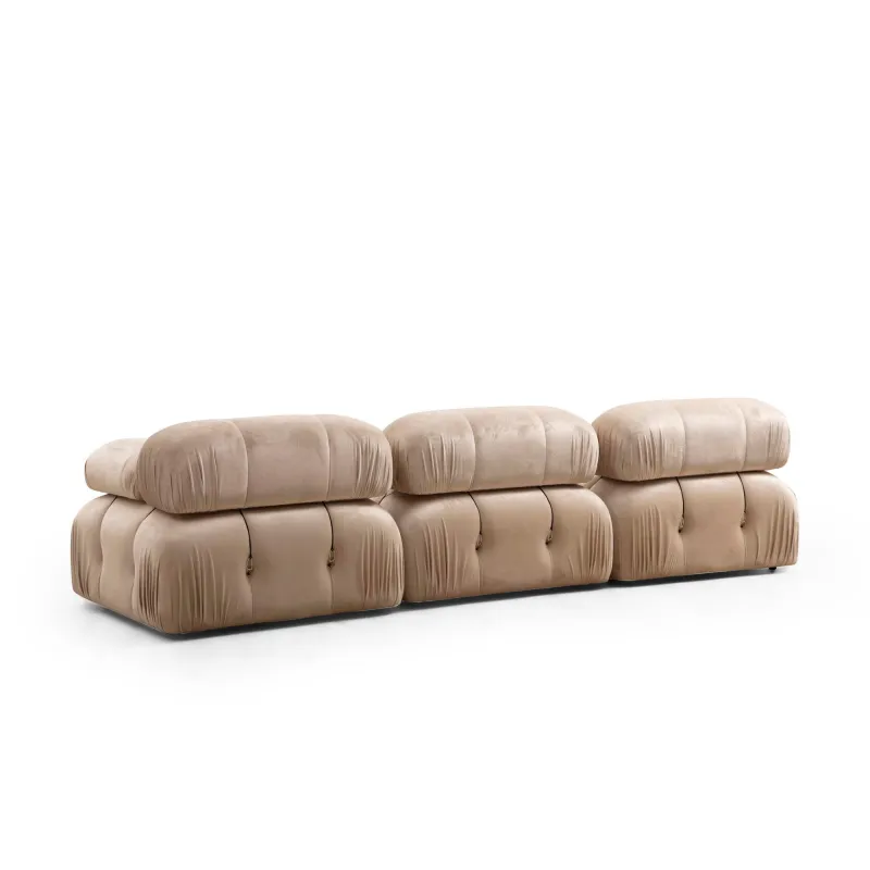 Canapea cu 3 Locuri Bubble 3 Seater ( L1-O1-1R) - Velvet 288 X 95 X 75  - 2
