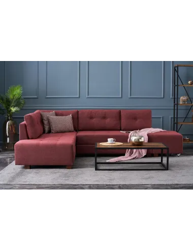 Canapea Tip Coltar Manama Corner Sofa Bed Left - Claret Red - 1