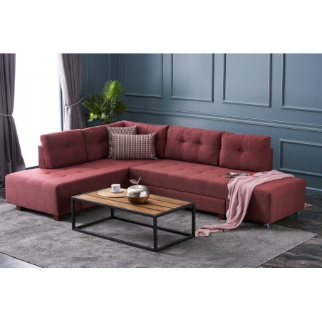 Canapea Tip Coltar Manama Corner Sofa Bed Left - Claret Red - 1