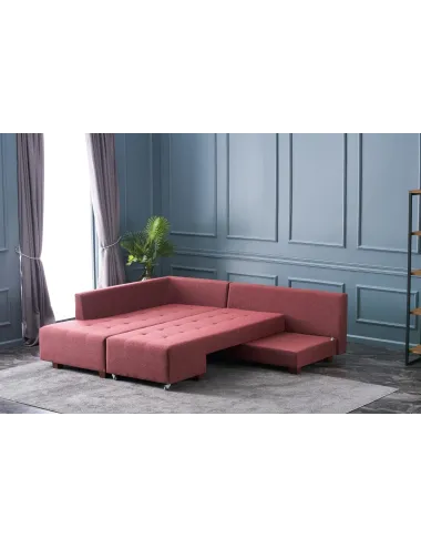 Canapea Tip Coltar Manama Corner Sofa Bed Left - Claret Red  - 3