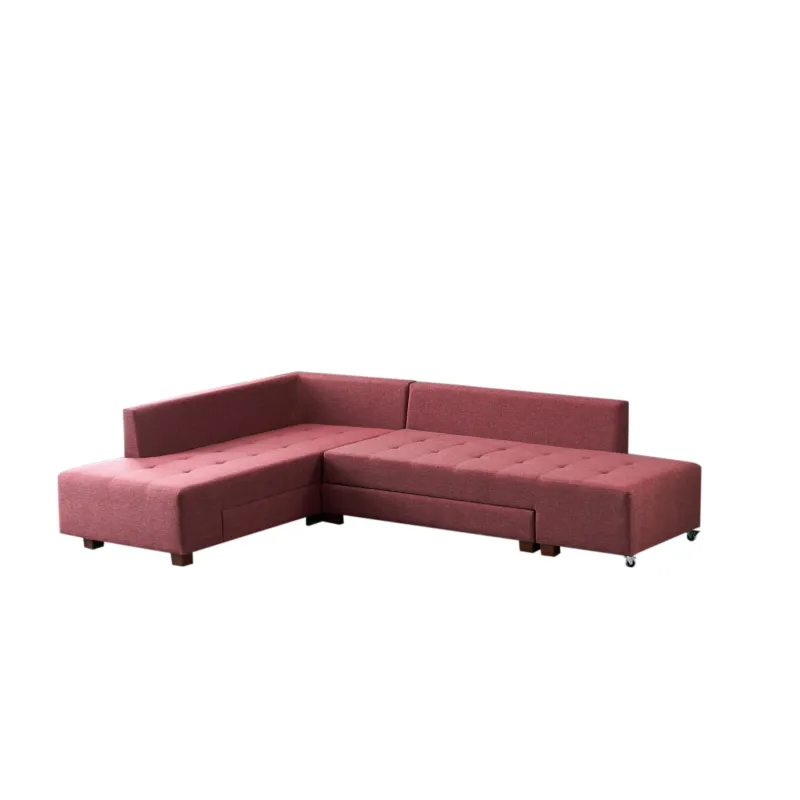 Canapea Tip Coltar Manama Corner Sofa Bed Left - Claret Red  - 4