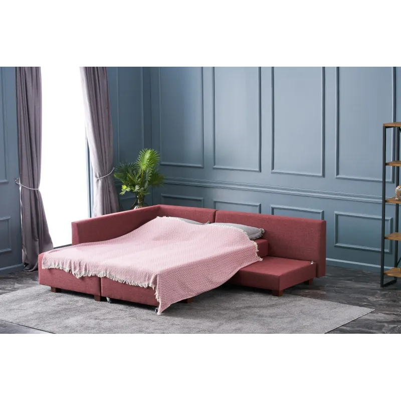 Canapea Tip Coltar Manama Corner Sofa Bed Left - Claret Red  - 5