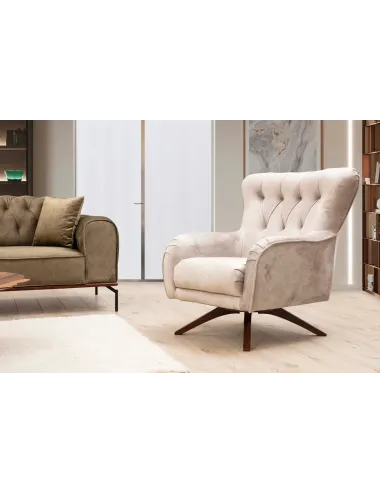 Fotoliu Modern Tapitat Siesta Armchair - Cream - 1