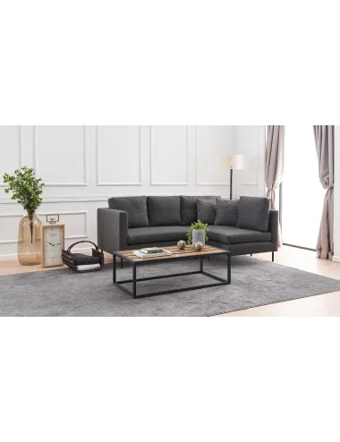 Canapea Tip Coltar cu Tetiere Mino - Anthracite - 2