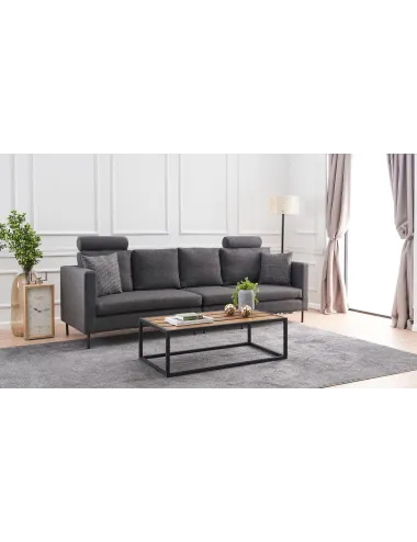 Canapea Tip Coltar cu Tetiere Mino - Anthracite  - 3