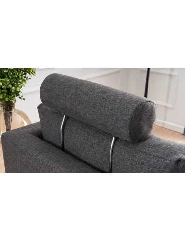 Canapea Tip Coltar cu Tetiere Mino - Anthracite  - 5