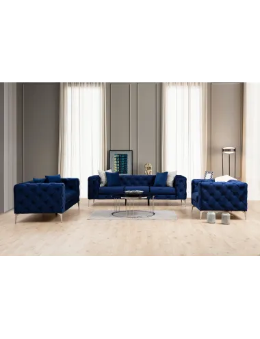 Canapea CHESTERFIELD Como - Navy Blue 2 Locuri 197 X 70 X 90  - 5