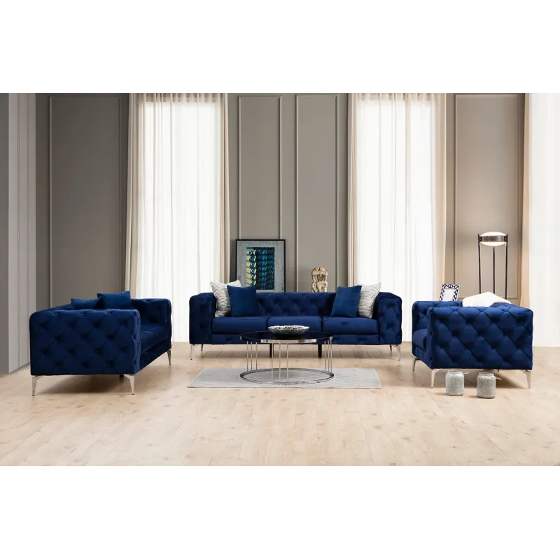 Canapea CHESTERFIELD Como - Navy Blue 2 Locuri 197 X 70 X 90  - 5