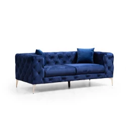 Canapea CHESTERFIELD Como - Navy Blue 2 Locuri 197 X 70 X 90  - 6