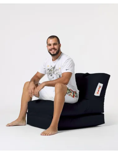 Fotoliu Puf Bean Bag Siesta Sofa Bed Pouf - Black - 2