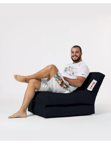 Fotoliu Puf Bean Bag Siesta Sofa Bed Pouf - Black  - 3