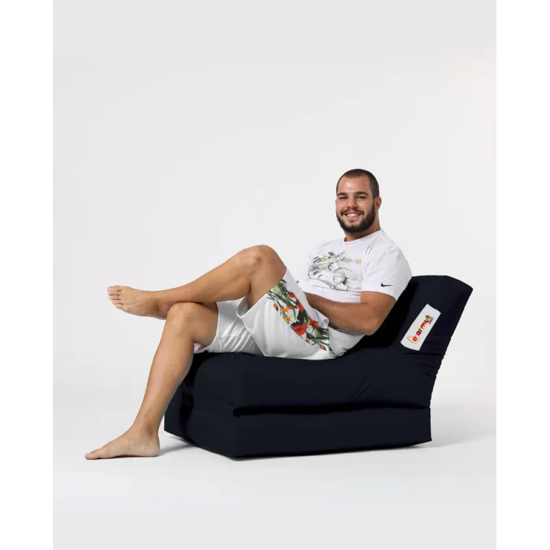 Fotoliu Puf Bean Bag Siesta Sofa Bed Pouf - Black  - 3