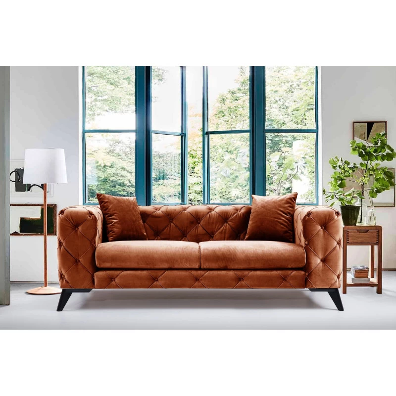 Canapea CHESTERFIELD Como - Orange cu 2 Locuri 197 X 73 X 90  - 1