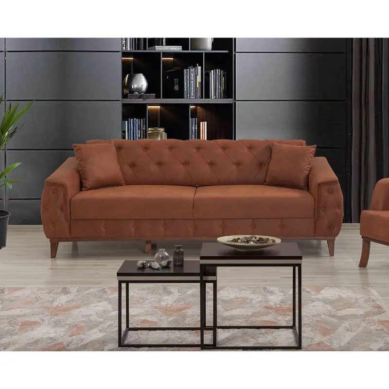 Canapea cu 3 Locuri CHESTERFIELD Marta - Brown  - 2