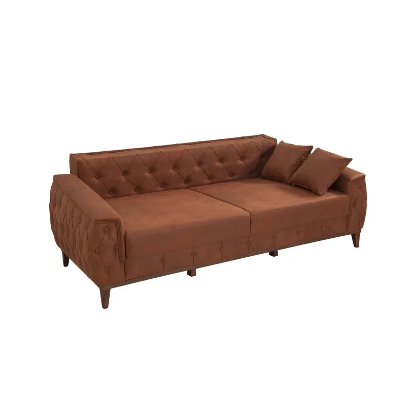 Canapea cu 3 Locuri CHESTERFIELD Marta - Brown  - 5