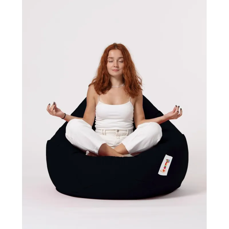 Fotoliu Puf Bean Bag Premium XXL - Black v2  - 1