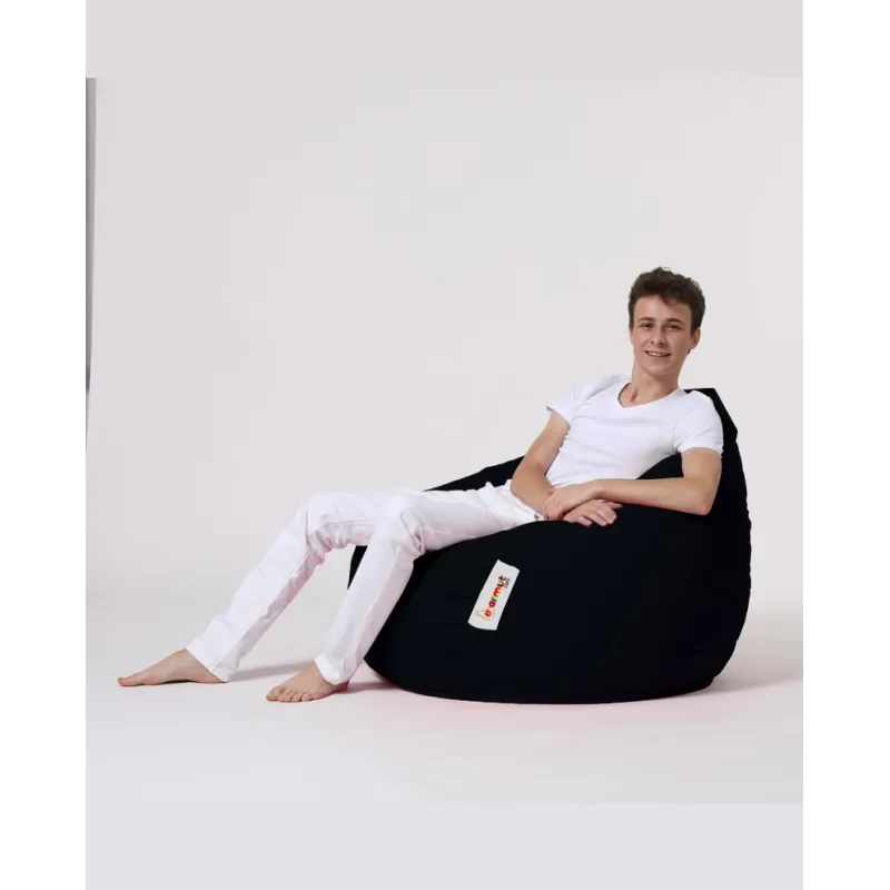 Fotoliu Puf Bean Bag Premium XXL - Black v2  - 2